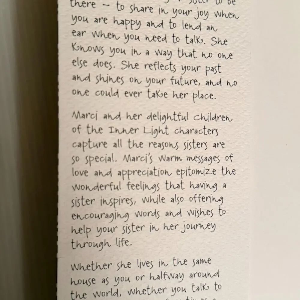 To My Sister Book - A Gift of Love and Inspiration by Marci Blue Mountain Gifts